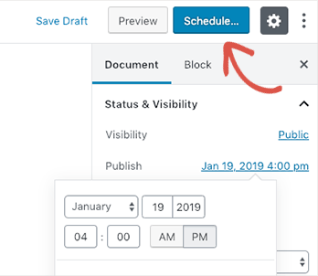 How to Schedule Posts in WordPress